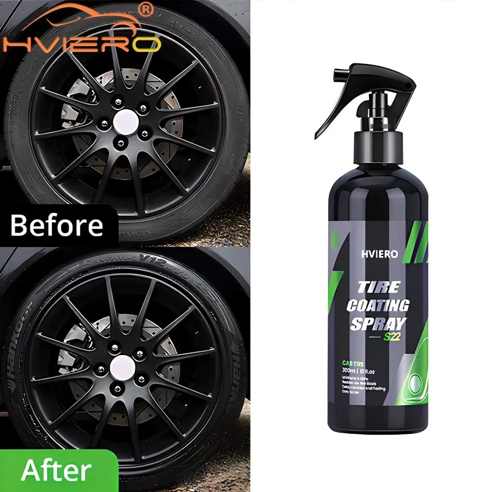 Tyre Gloss Hviero S22 Tire Coating Spray Hydrophobic Sealant Wax for Car Wheel Auto Re-black Shine Chemistry Filler Rust Removal