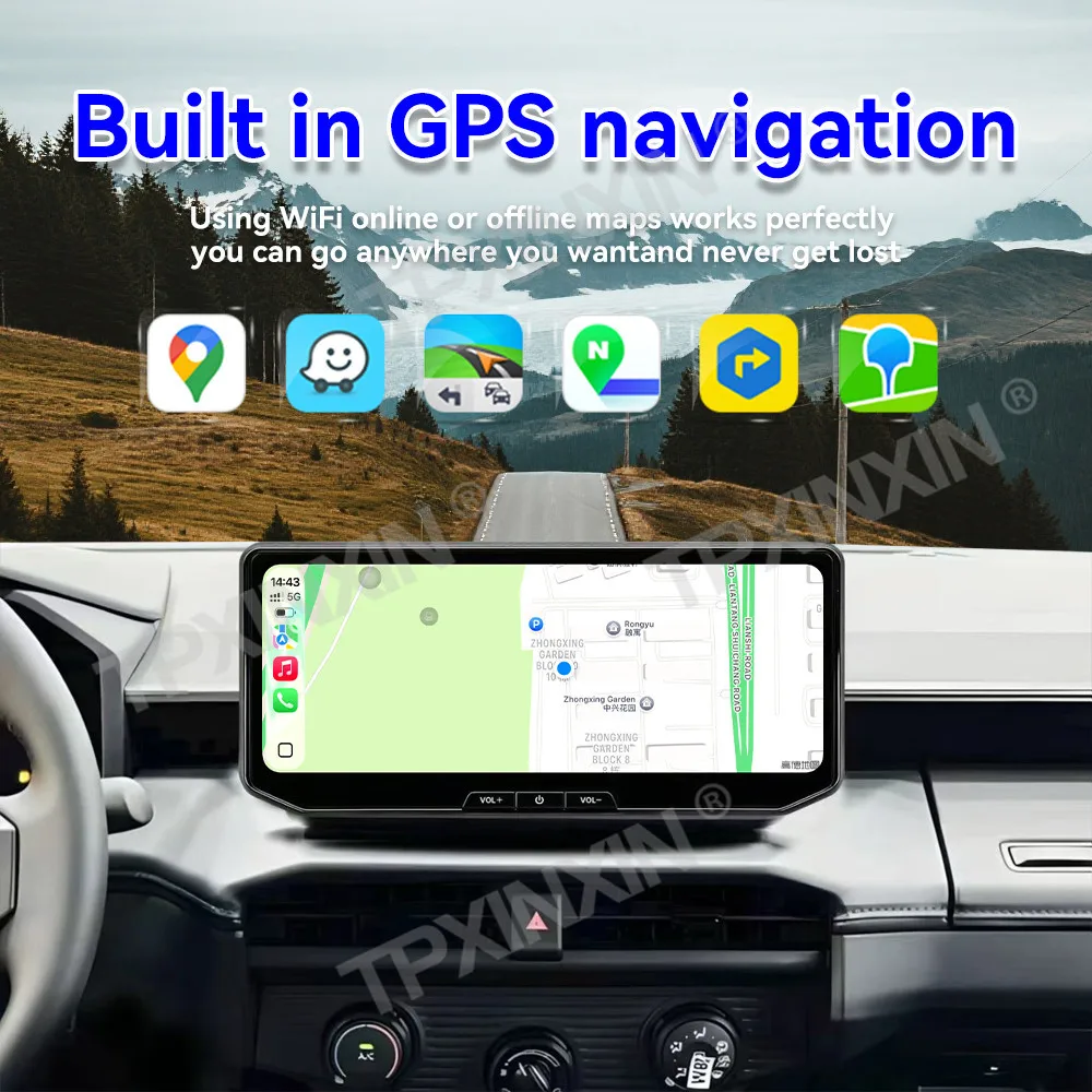 12.3 Inch Car Radio CarPlay Screen For Toyota Hilux 2026 Multimedia Player Android 15 GPS Navigation Head Unit Auto