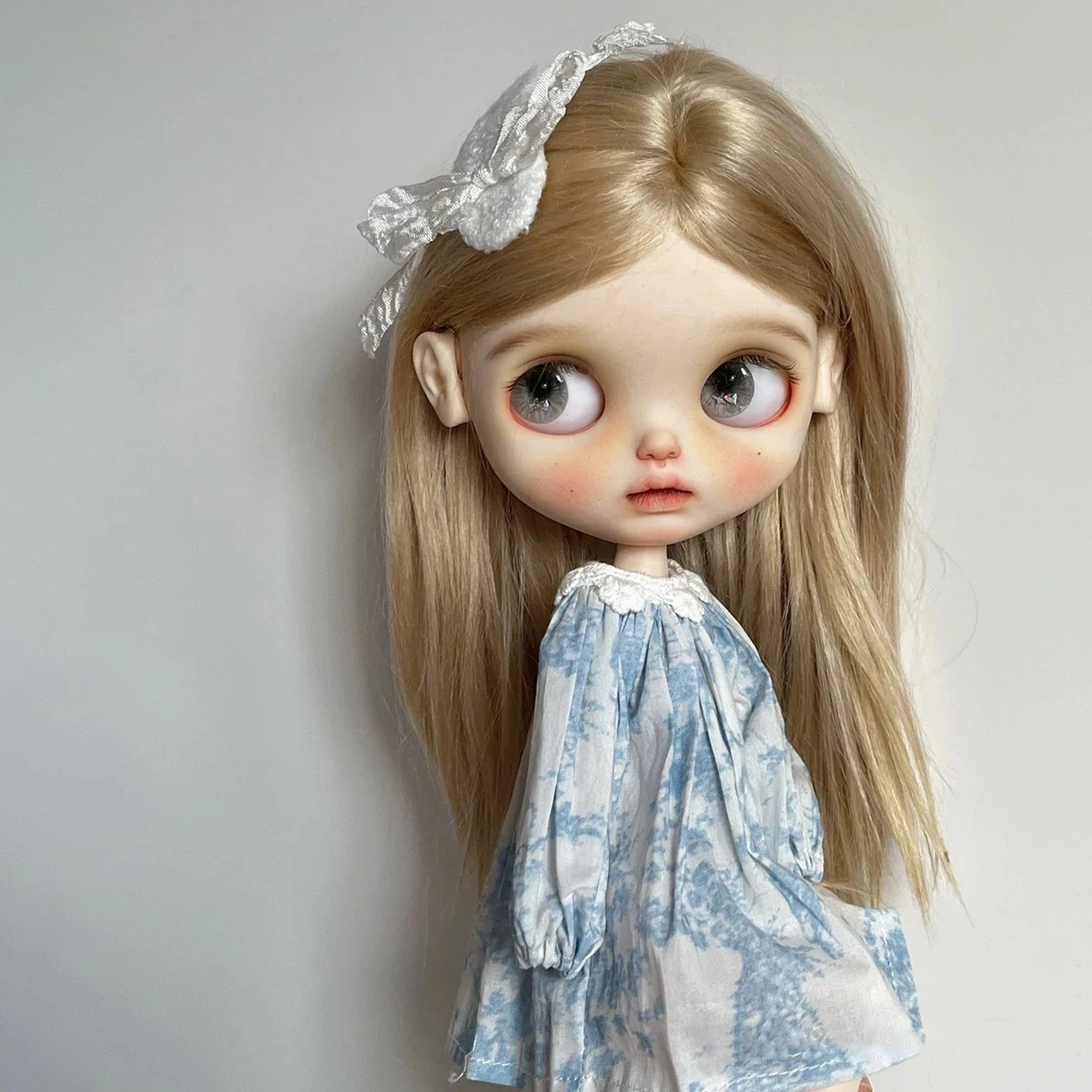 ICY DBS Blyth Doll Clothes Sweet Little Fresh Floral Dress+Fashion Hair Clip For 19 Joints OB24 Azone Doll Casual Daily Dress Up
