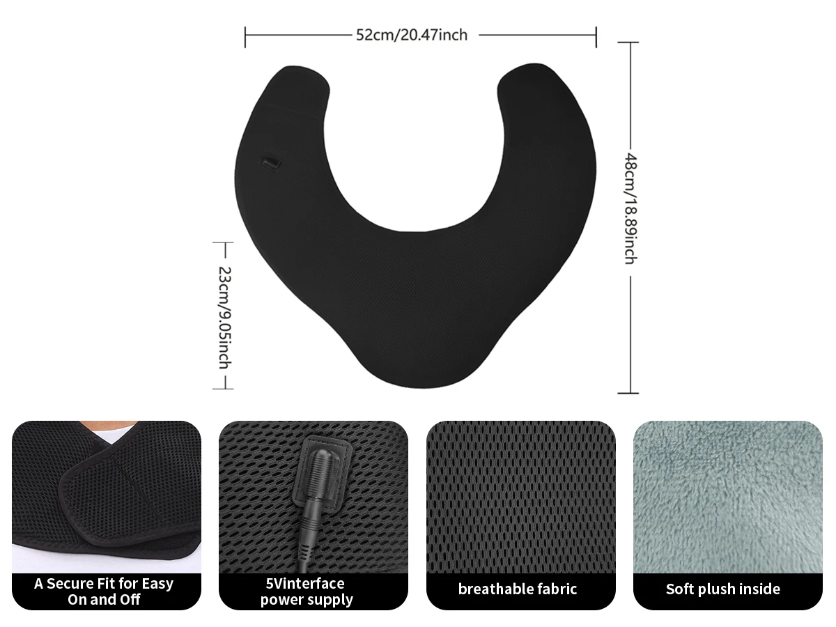 Heating Shawl Heated Brace for Neck Shoulder Back Muscle Relaxation Relief Pain 3 Gear Settings Hot Compress Helpful for Sleep