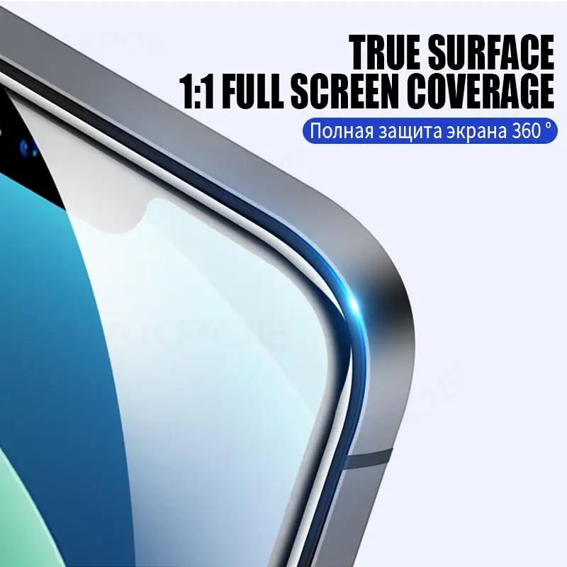 100D Full Tempered Glass For Apple iPhone 14 Plus 13 mini 12 11 Pro Max Screen Protector iPhone X XR XS Max Protection Glas Film image 2