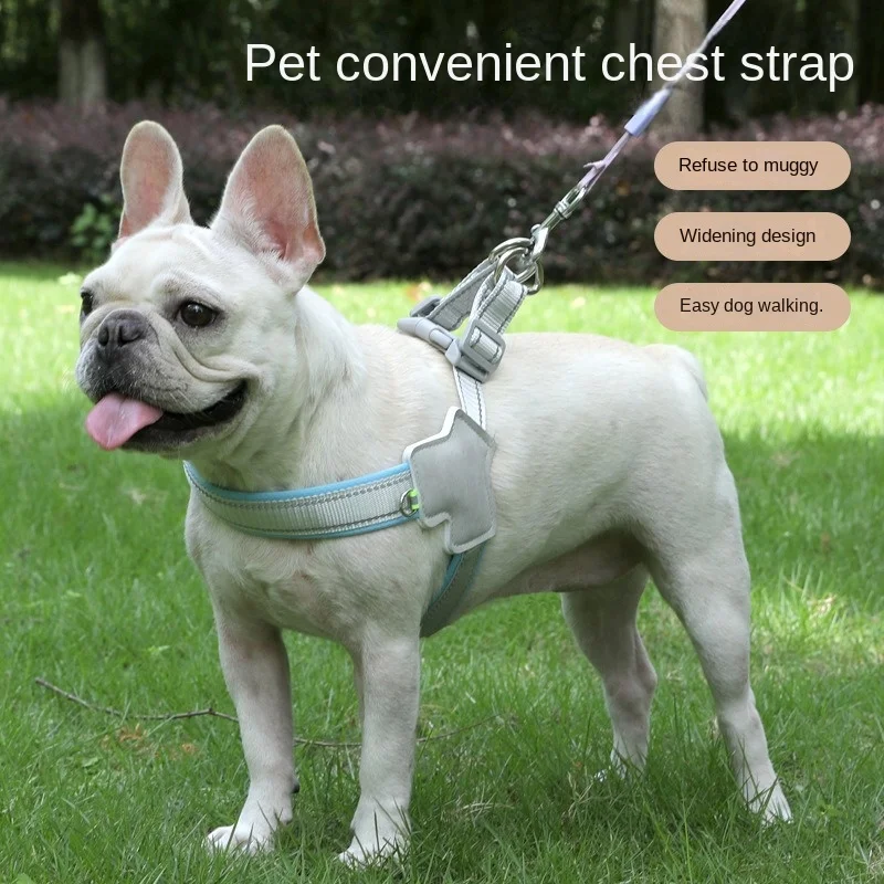 New dog traction rope chest harness vest pet dog walking rope small and medium sized Shiba Inu dog French bulldog Corgi pet