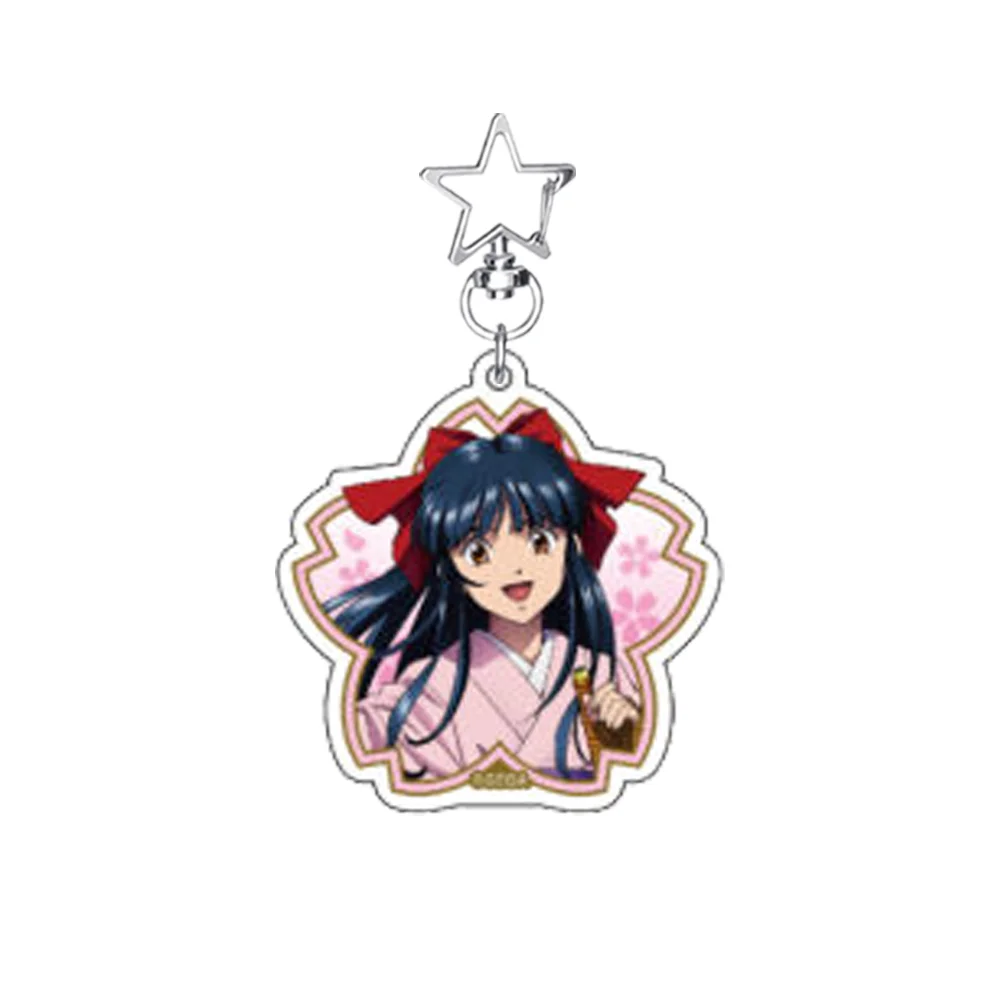 Hot Anime Sakura Wars Sakura Shinguji Sumire Kanzaki 6CM Acrylic Stand Keychain Badge 58MM Backpack Decoration Charm Decoration
