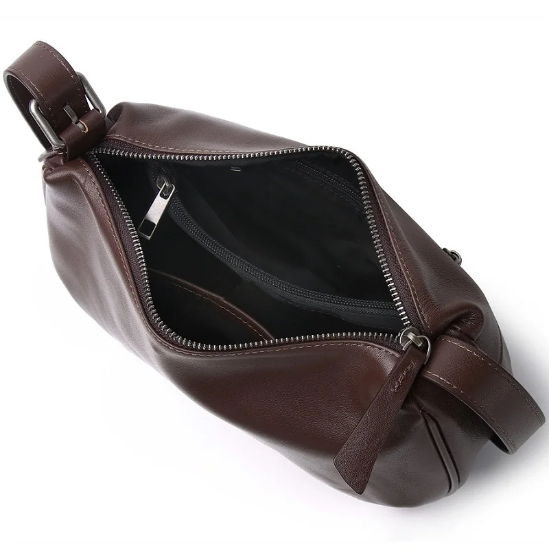 Luxury Cowhide Purses For Women Crossbody Bags Trendy Simpler Genuine Leather Shoulder Bag Hobo Handbag Wtih Adjustable Strap