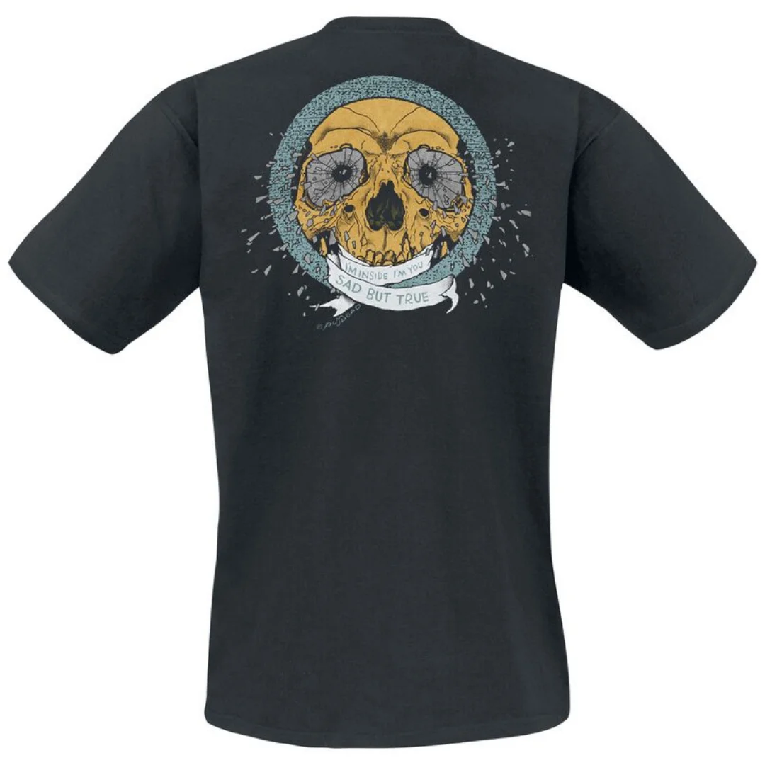 Metallica Sad But True T Shirt Men Women Heavy Metal Rock Band Tee Double Skulls Front Back Print Streetwear Tops Kids Tshirt ﻿
