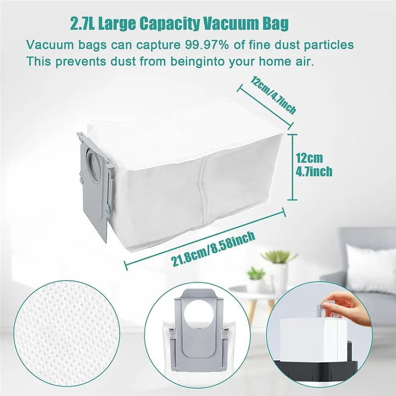 A01V-جزء بديل لـ Roborock Q Revo / P10 مكنسة كهربائية روبوت الملحقات أجزاء فرشاة جانبية رئيسية فلتر Hepa ممسحة القماش