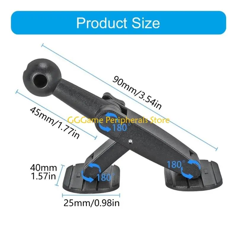 U55B Universal 17mm Ball Joint Adapter Adhesive Phone Mount Base for Car Phone Holder