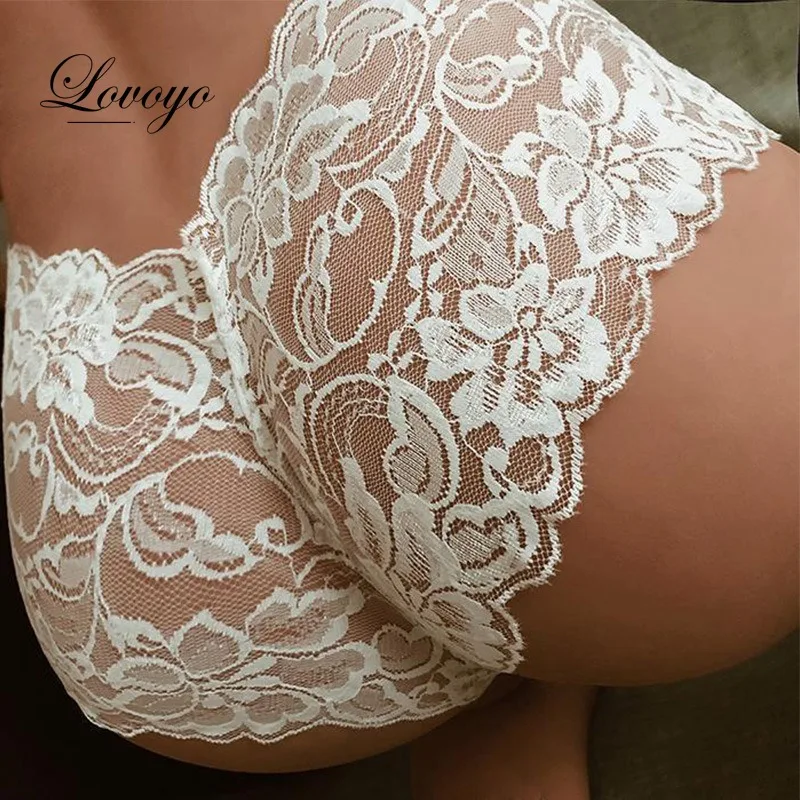 Floral Transparent Women Lace Panties Briefs High Rise Knickers Sexy Brief Underwear for Sex Ladies Brief Erotic Lingerie Sexy