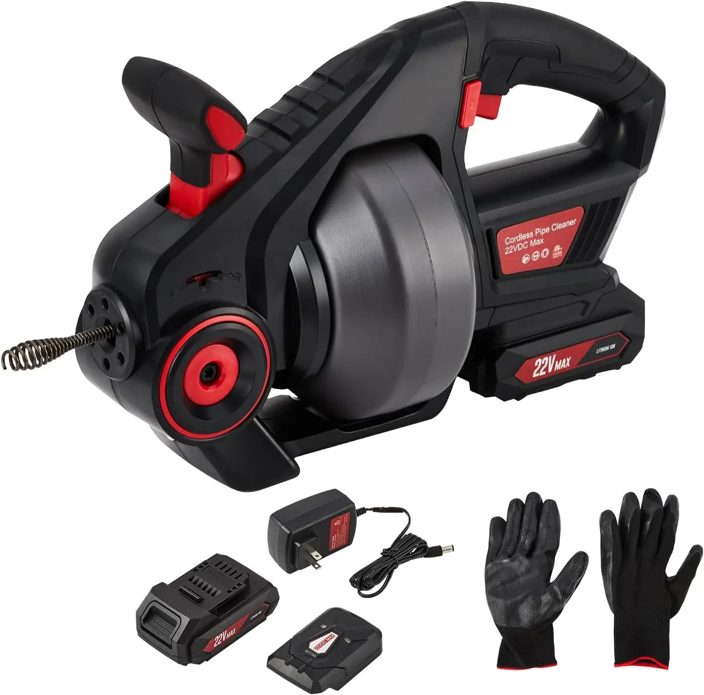 

Electric Drain Auger, 25 ft Plumbing Snakes, Snake Drain Clog Remover for Unclogging Toilet, Sewer, Bathroom, Sink Drain Pipes（B