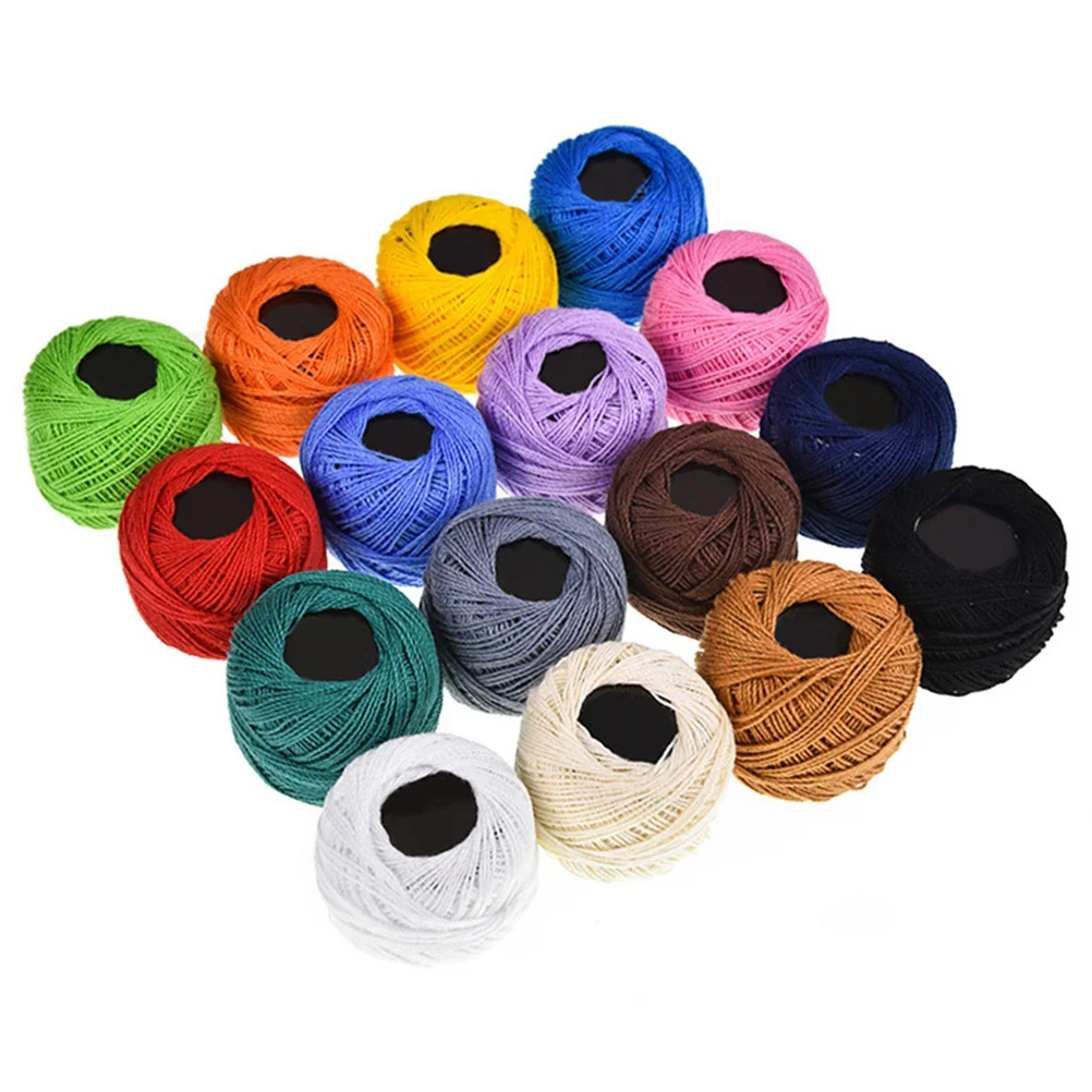 

16 Color Cross Stitch Embroidery Thread Spools Assorted Polyester Threads for Arts Crafts Banner Making Photo Display Sewing