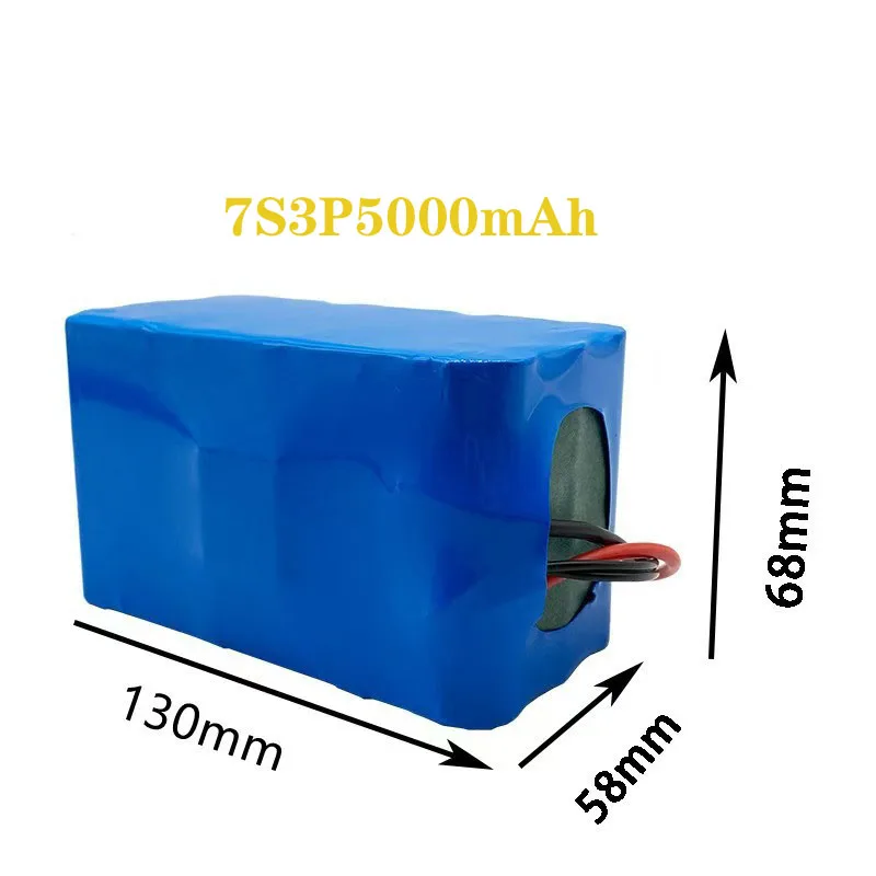 7S3P 24V 18650 Lithium-Ion Battery Pack Large Capacity 50Ah for E-Bike Electric Scooter - Rechargeable 24V Lithium Battery