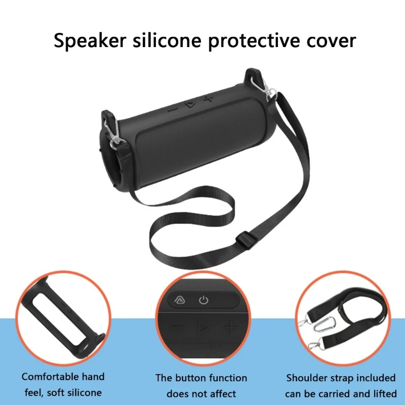 ลําโพงพกพากระเป๋าเก็บ Antidrop ซิลิโคนป้องกันพร้อมสายรัดไหล่สําหรับลําโพง JBL Charge 6/Flip 7