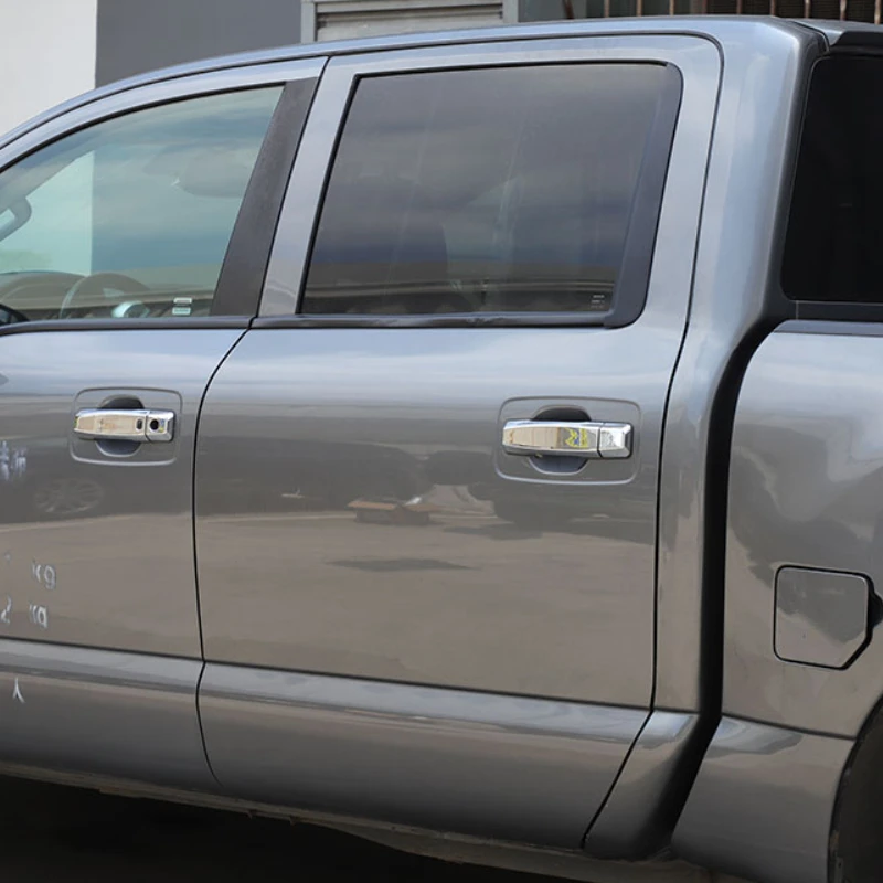 

metyoucar For Nissan Titan 2016-2023 ABS Carbon Fiber Car Handle Frame Cover Trim Sticker Car Accessories