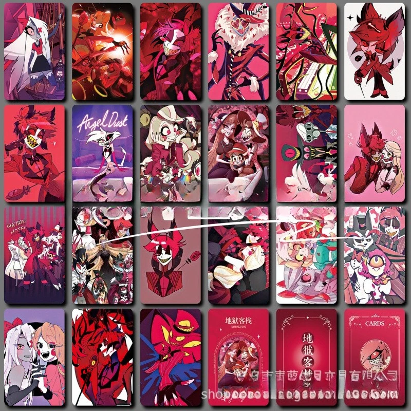

Hazbin Hotel 55 Laser Small Cards Alasto Anime Peripheral 3-inch Boxed Polaroid Small Cards Y2k Fashion Toys Anime