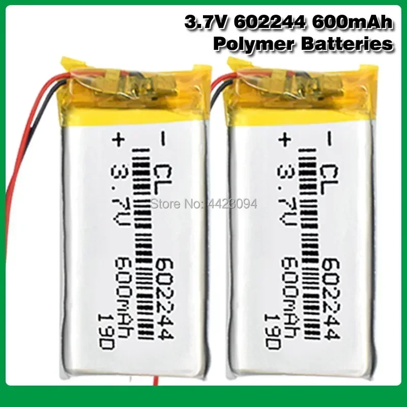 Polymer Battery 600 mAh 3.7 V 602244 MP3 Speakers Li-ion Battery for DVR GPS MP3 MP4 Cell Phone Bluetooth Speaker Electric Toys