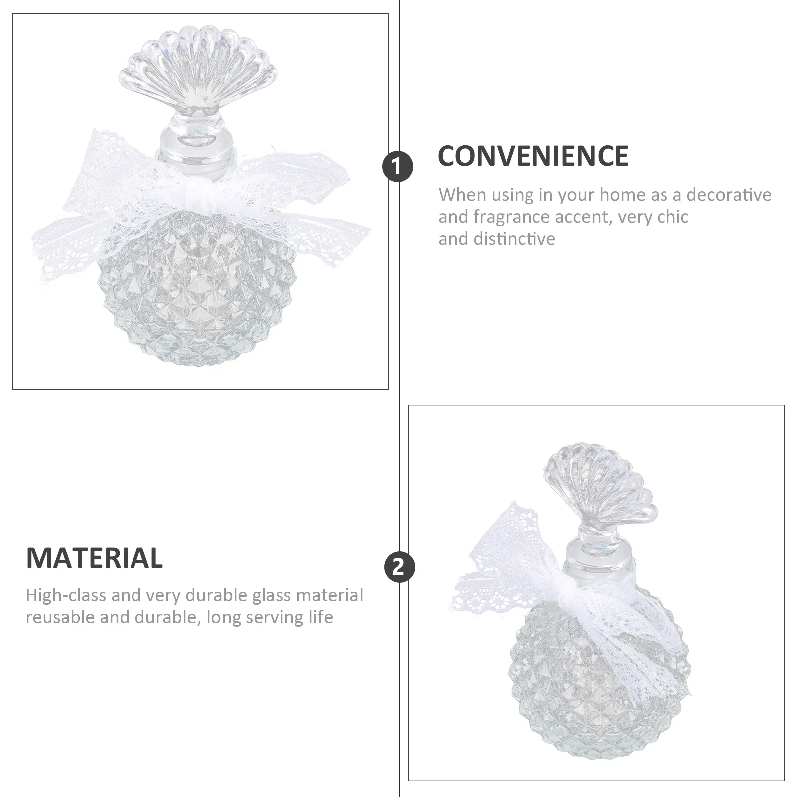 

Decorative Perfume Bottles Fragrance Accessories Perfumme Small Glass Stopper Aromatherapy