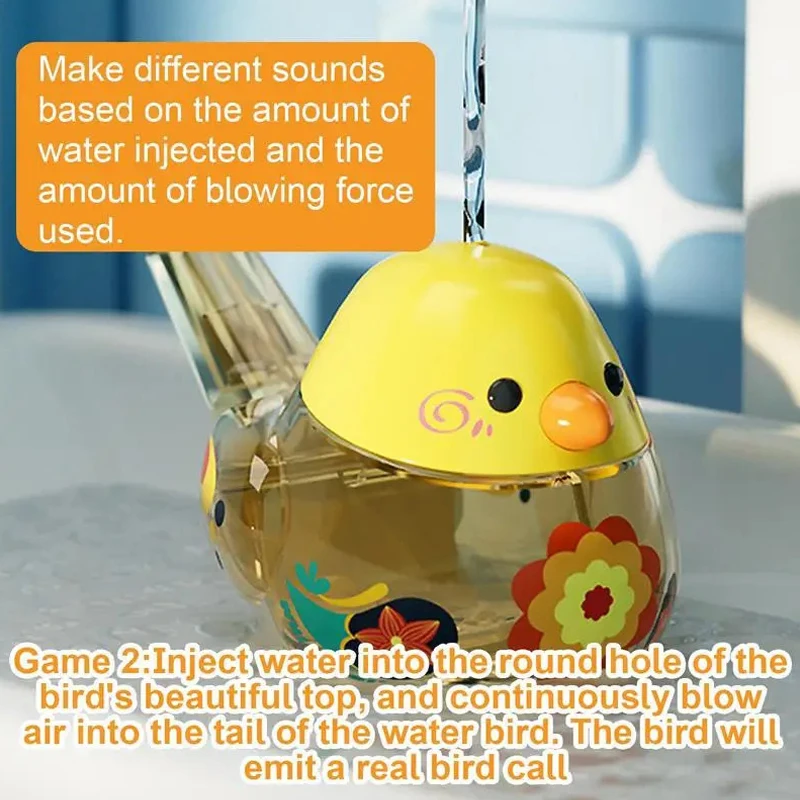 لعبة صفارة مائية ملونة ممتعة للأطفال، صفارة مائية للطيور هدية عيد ميلاد للأطفال