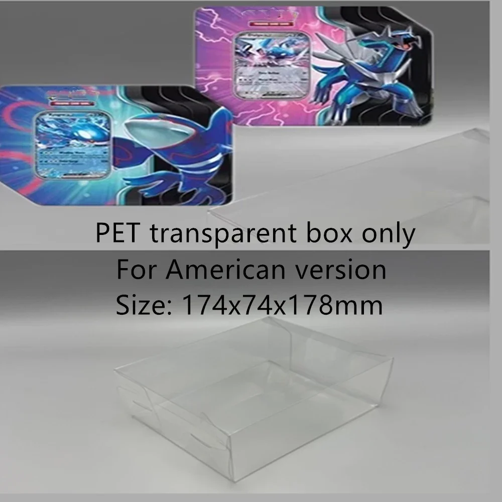 صندوق تخزين شفاف مقاوم للغبار لعرض بطاقة القصدير من Paradox حافظة حماية بلاستيكية لواقي شفاف PTCG PET