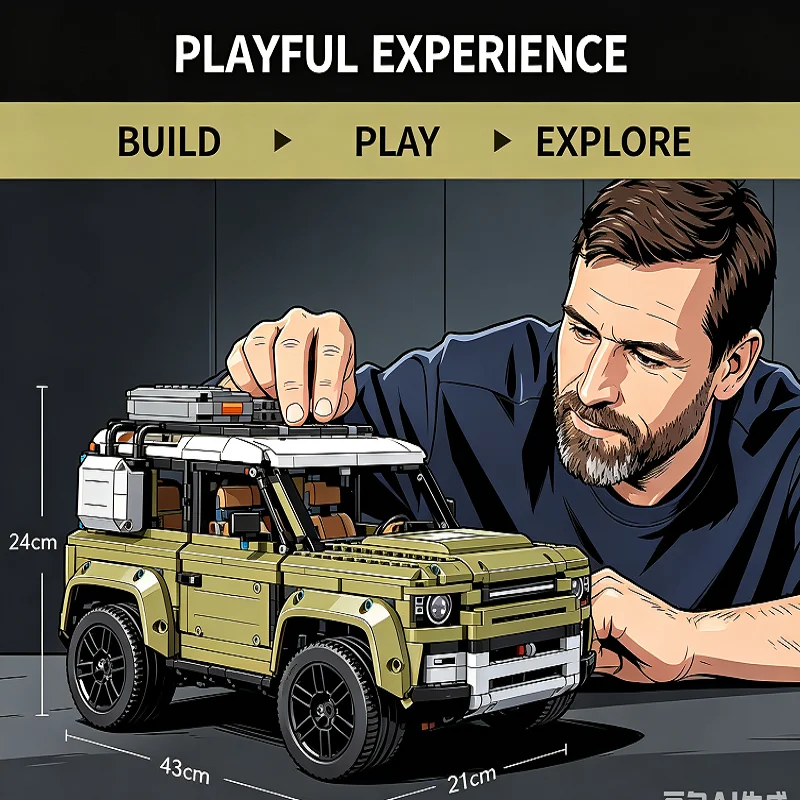 Light Kit For Technic Series Defender Car Model DIY Toys Set Not Included Building Blocks
