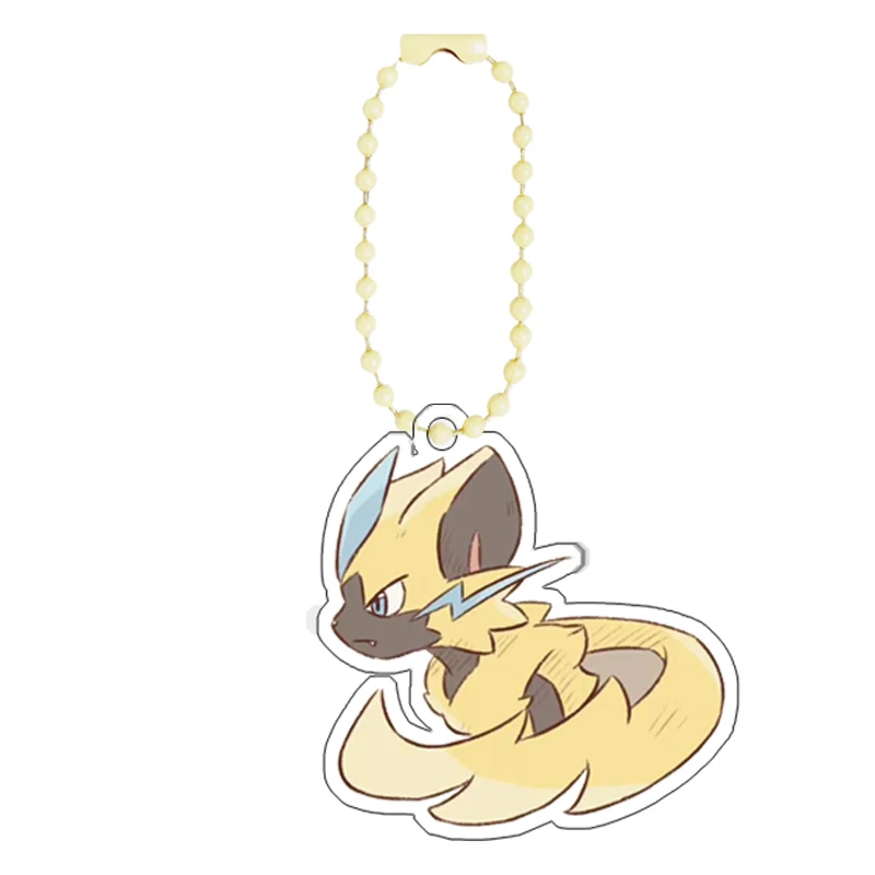 Pokemon Yamper Zeraora самодельный мультяшный акриловый брелок для ключей, аксессуары для рюкзака, кулон, классическая коллекция аниме, подарочная игрушка