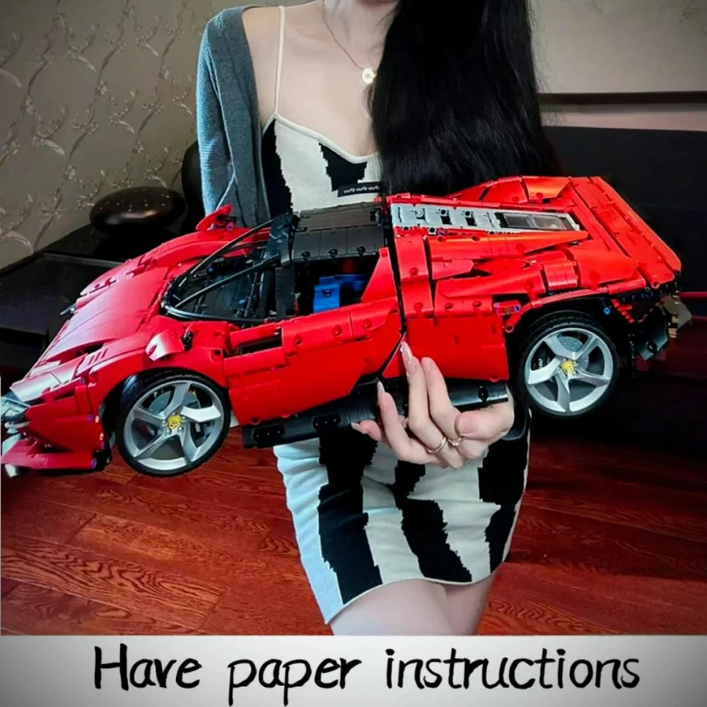 High Tech Racing Car Lambos Sp3 Buga 911 Gt3 Mcla P1 Super Car Model Blocks Compatible 42115 42143 42056 42172 42083 For Gift