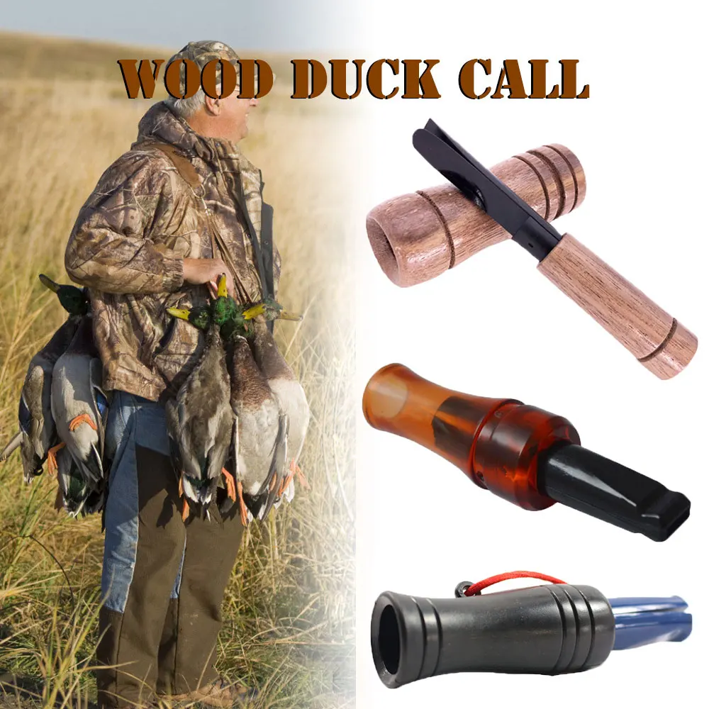 Outdoor Duck Calls Whistle Raven Call Trap Imitation Birds Sound Device Hunting Duck Decoy Caller Collar Hunting Accessories