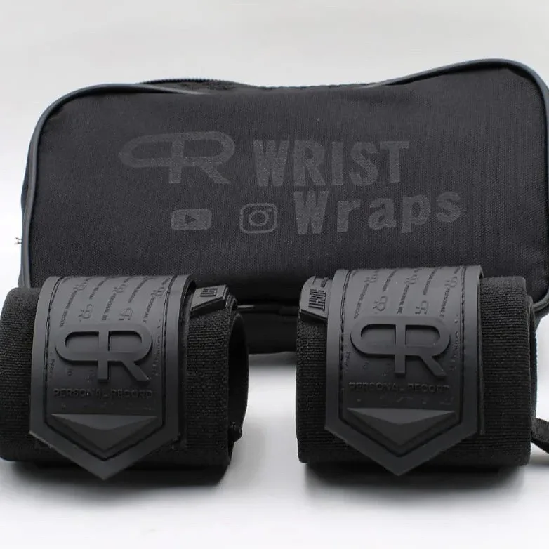 PR Wheel Power Lifting Bracers (All Black)