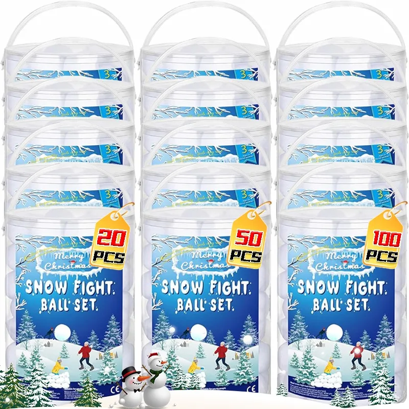 100/1 قطعة كرة قتال الثلج وهمية كرة الثلج الاصطناعية الشتاء إرم الكرة رقيق متعة الإجهاد لعبة للعبة رمي داخلي هدية عيد الميلاد