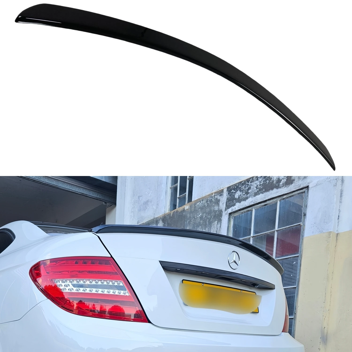 

C63 Style Gloss Black Car Rear Spoiler Wings For Mercedes W204 C180 C200 C230 C250 C350 C63 AMG 4-Door Sedan 2007-2014 Tuning
