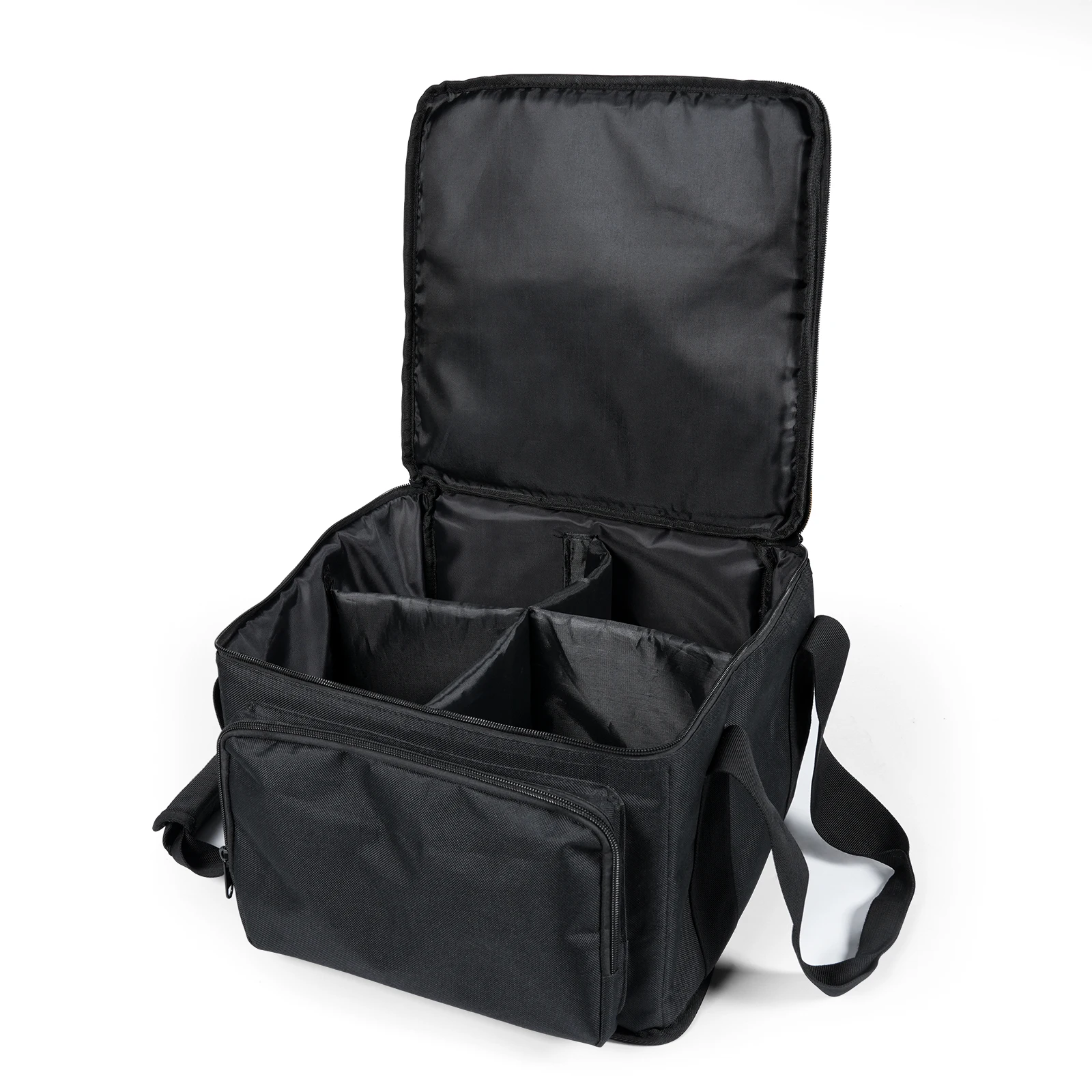 

Yiflamefly Par Spotlight Bag Padded Storage Bag For （4）20*14.5*14.5CM Par Light 4 Pcs Par Lights Bag With Partition Black