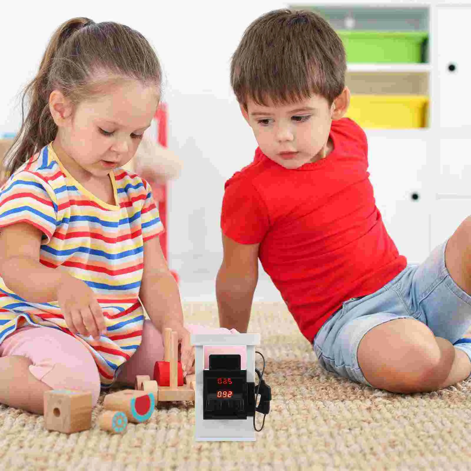 Simulazione stazione di servizio modello di scena pompa di Gas Set di giocattoli stazione di servizio di benzina decorazione bambini giocattoli educativi precoci regalo