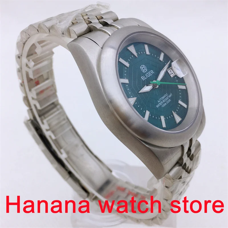 36mm39mm Blue dial Men's diving watch NH35A movement sapphire glass sliding lock C3 green luminous