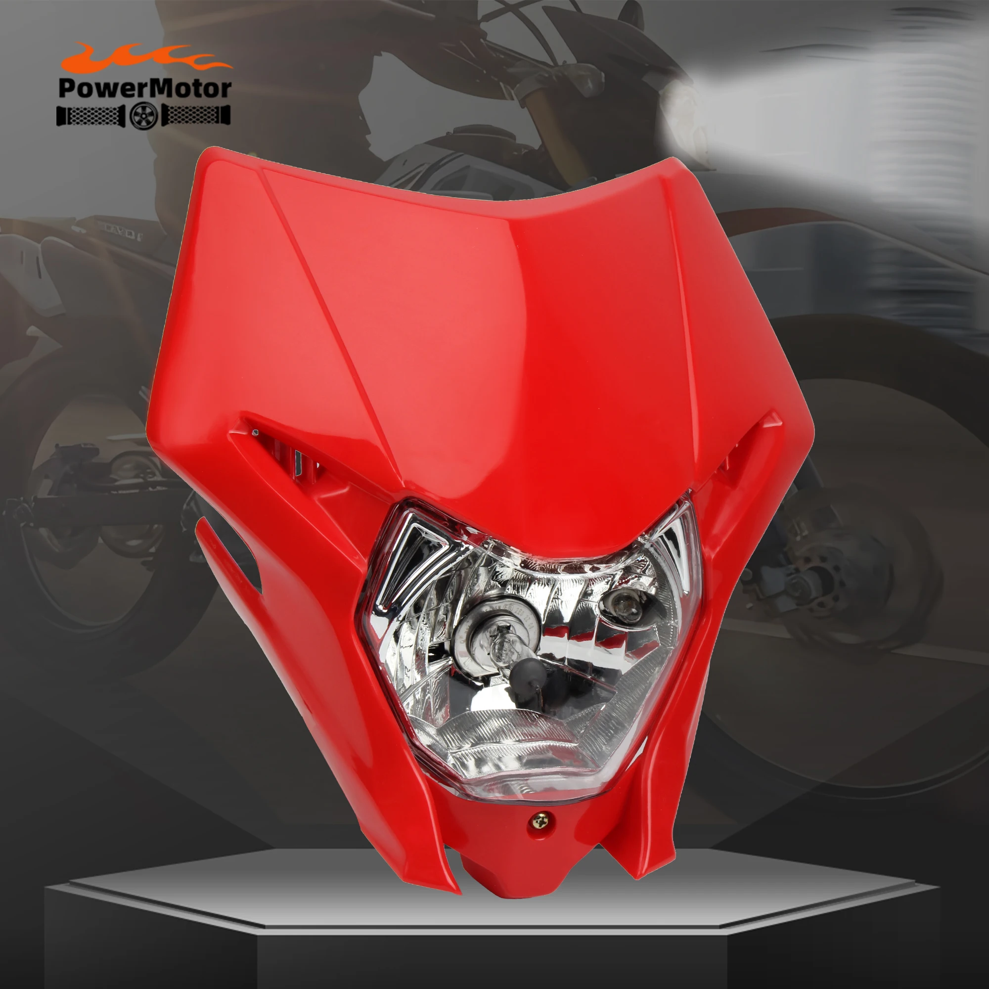 Motocross Motorcycle Mask Headlamp for Honda Halogen Headlight Plate CRF150L 150R 150F 230L 250L 250X 250M 300 450L 450X 450RL