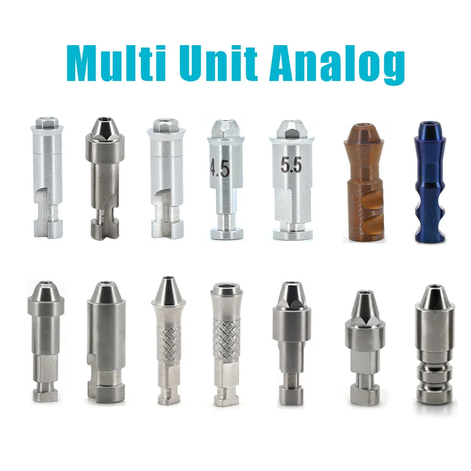 10Pcs Universal Dental Multi Unit Analog for Adin Dentium Nobel Osstem Implant Replica 3D Printing Digital Model Lab Component