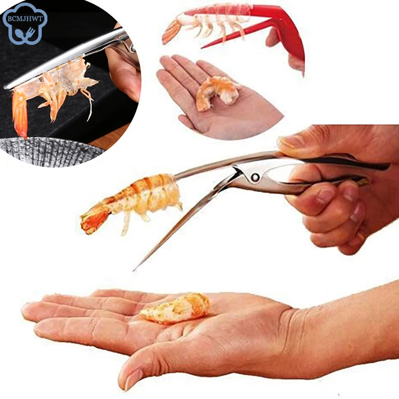 Shrimp Peeler Kitchen Appliances Portable Stainless Steel Shrimp Deveiner Lobster Practical Kitchen Supplies Fishing Knife Tools