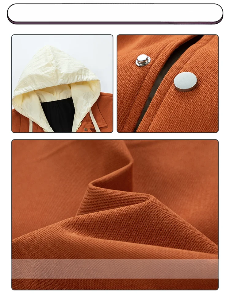 Chaqueta informal con capucha para hombre, abrigo versátil de estilo dopamina para exteriores, ropa para pareja, reunión con fecha, novedad de 2024