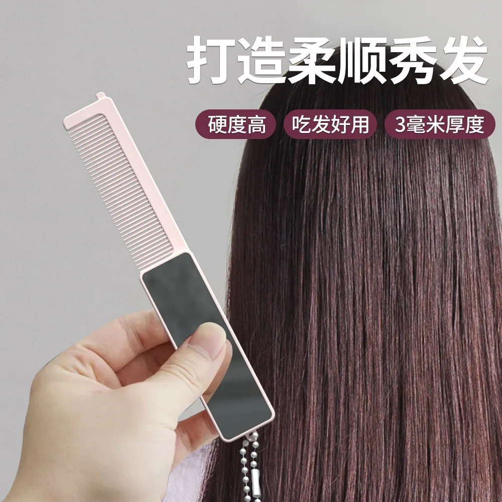 Espelho pequeno portátil portátil mini espelho pente espelho dobrável ferramenta de maquiagem e vestir espelhos leves maquiagem кало Для Бри İzя