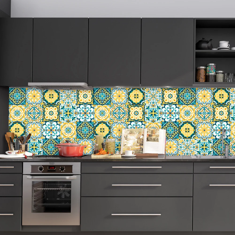 Adesivi Adesivi per piastrelle Adesivi per piastrelle 3D Adesivi autoadesivi per pareti o pavimenti 10 pezzi 15x15 cm Adesivi per piastrelle a mosaico per bagno