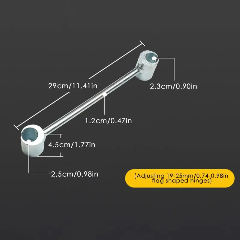 Dobradiças Gap Ajuste Chave, Spanner Repair Tool, Buraco Redondo Válvula Parafuso, 14-25mm