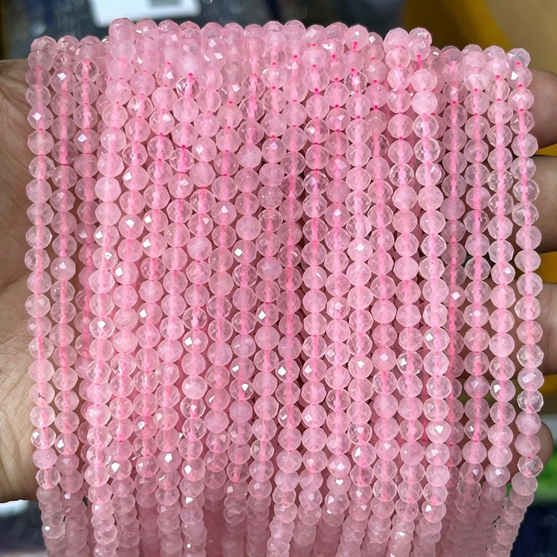 Natuurlijke Citrien Stenen Kralen Granaat Aquamarijn Gefacetteerde Ronde Vorm Kralen voor Sieraden Maken Diy Armband Kralen Accessoires