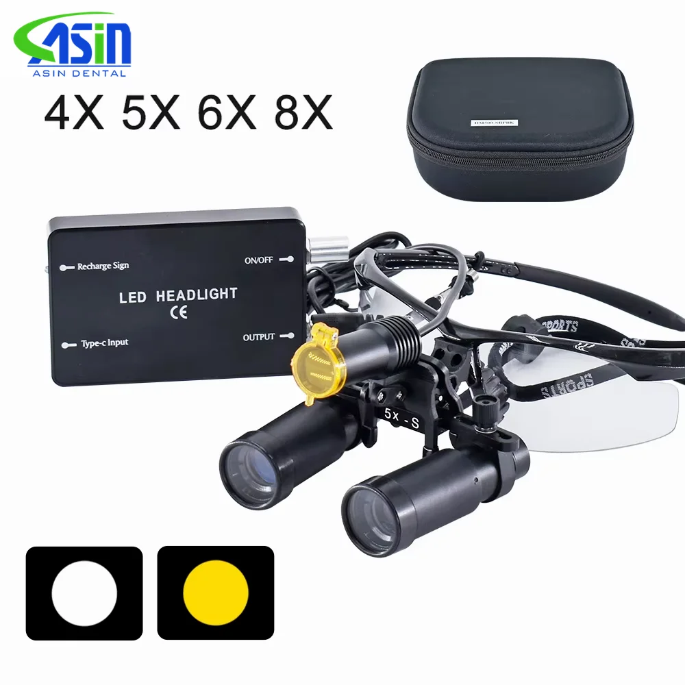 4X 5X 6X 8X 6x Dental Loupes Binnocular Magnifying Glass Medical Magnifier Surgical Loupe Dentist Tools Surgery Dentistry