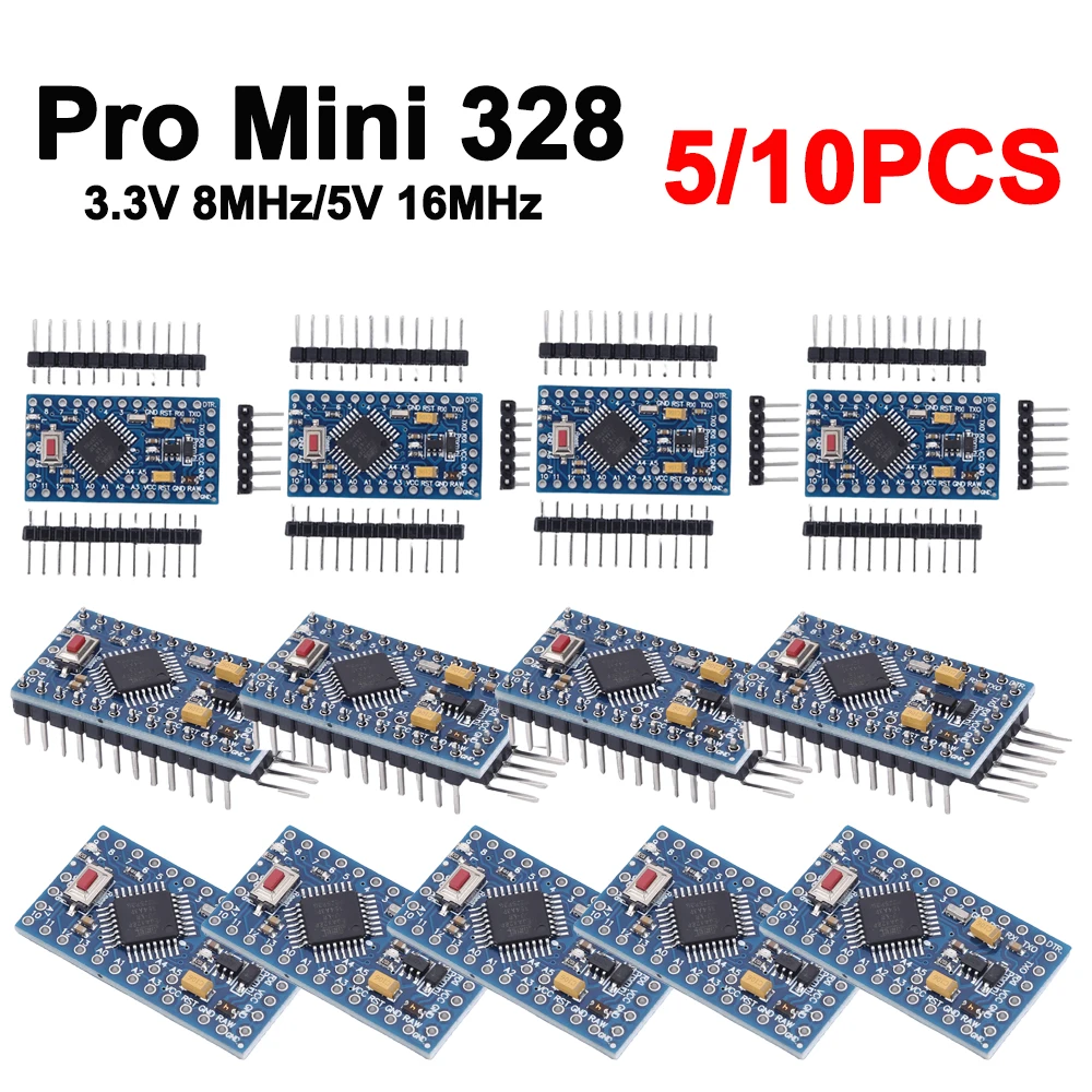 5/10PC Pro Mini 328 Mini ATMEGA328 ATMEGA328P ATMEGA328 Module 5V 16MHz Development Board Electronic Building Block for Arduino