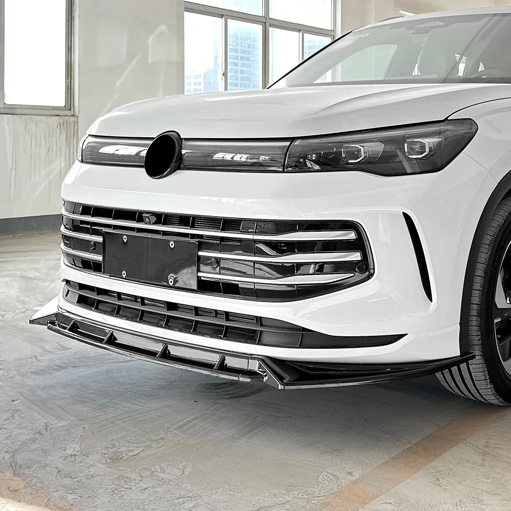 

For VW Tiguan MK3 Standard Version 2024-2025 Front Bumper Lip Splitter Spoiler Gloss Black