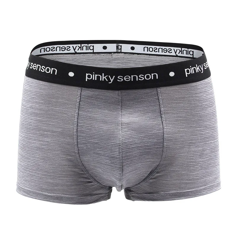 Pinkysenson men boxer shorts men underwear smooth mesh Nylon panties mens shorts boxers underpants shorts men трусы