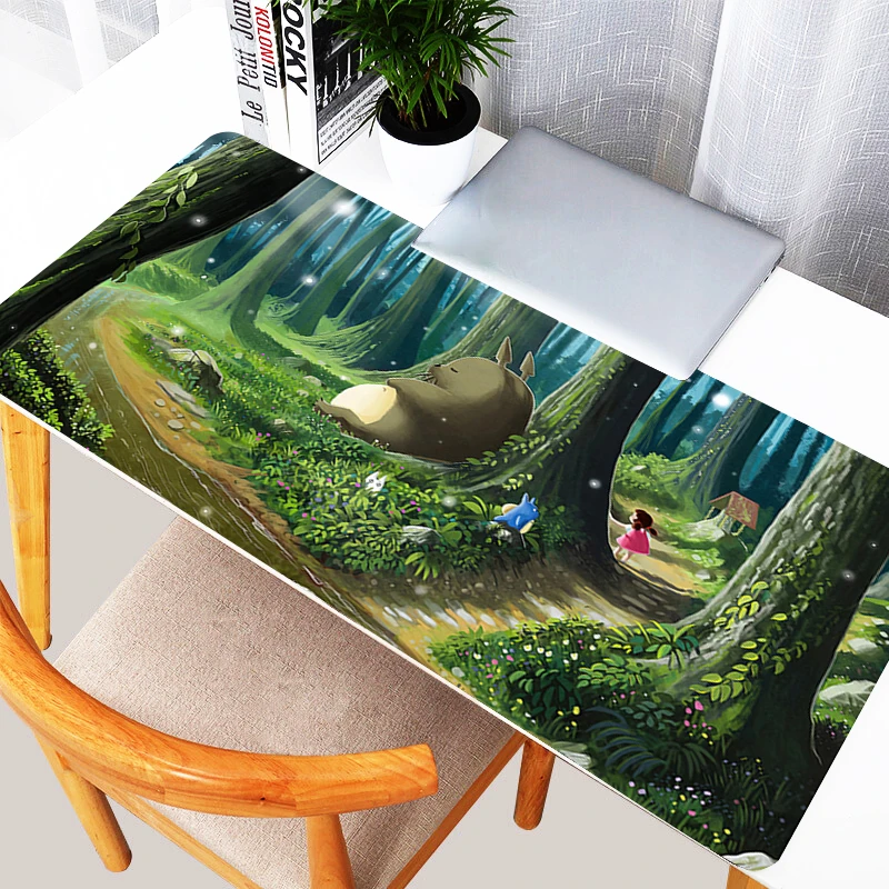Mouse Pad PC Gaming Accessories Mousepad Laptop Kawaii Anime T-totoro Desk Mouse Mat Cartoon HD Print Keyboard Pad Cute Carpet