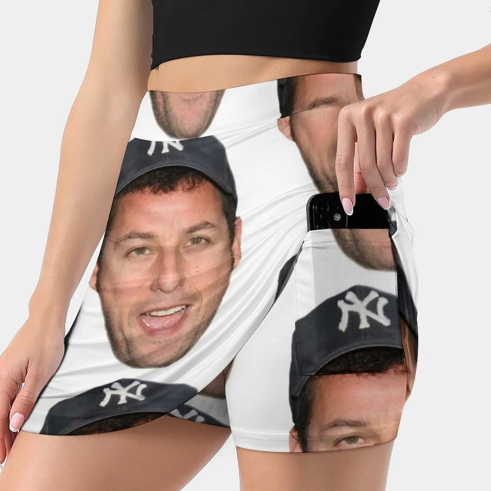 Adam Sandler'S Face Korean Fashion Skirt Summer Skirts For Women Light Proof Trouser Skirt Adam Sandler Meme Face Stupid Nice