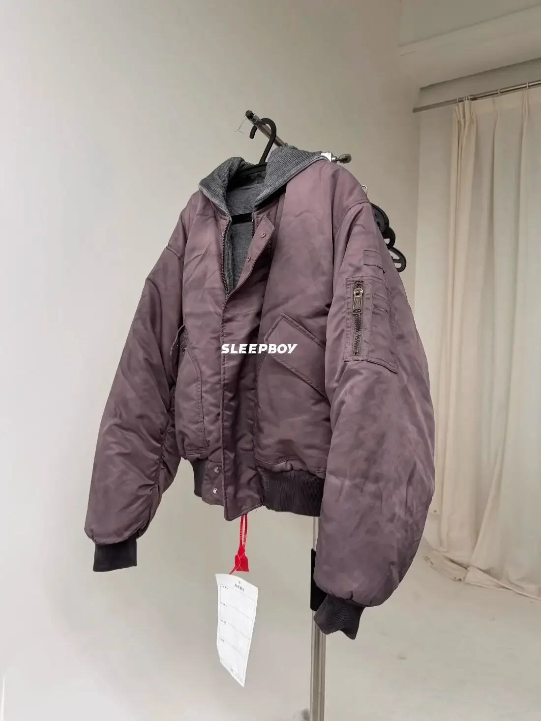 

NO FAITH American Vintage Double Sided Waffle Cotton Hooded Jacket