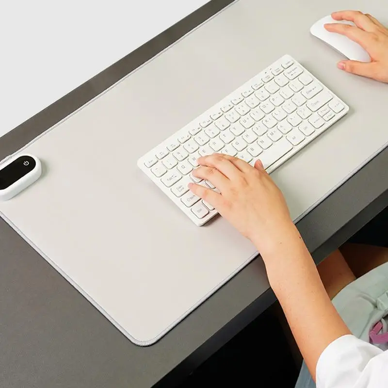 Heated Desk Mat Touch Control Large Mousepad For Home 5 Heating Grade Hand Heating Pad Desk Mousepad Fast Heating For Computer