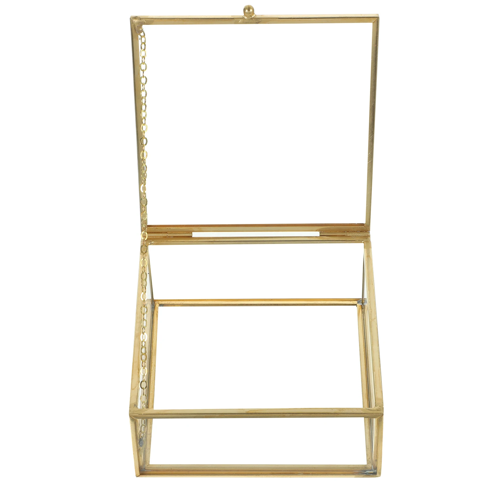

Jewelry Storage Box Case Holder with Lid Holders Glass Organizer Lidded Frame Clear Container