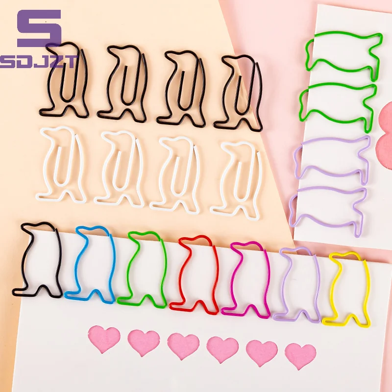 10/100PCS Paperclips With Musical Notes Office Supplies Animal Paperclips Duck Paperclips Irregularly Shaped Colorful Paperclips